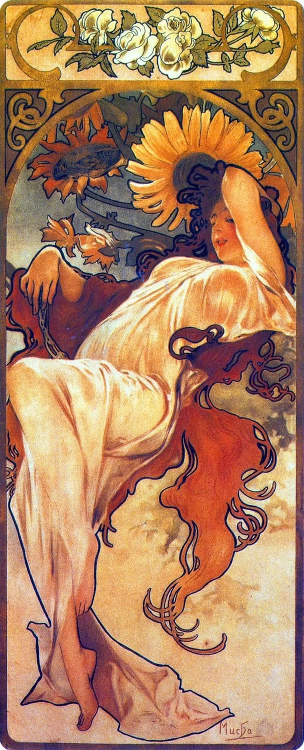 Alfons Mucha - 107, Le stagioni, 1897. L'estate